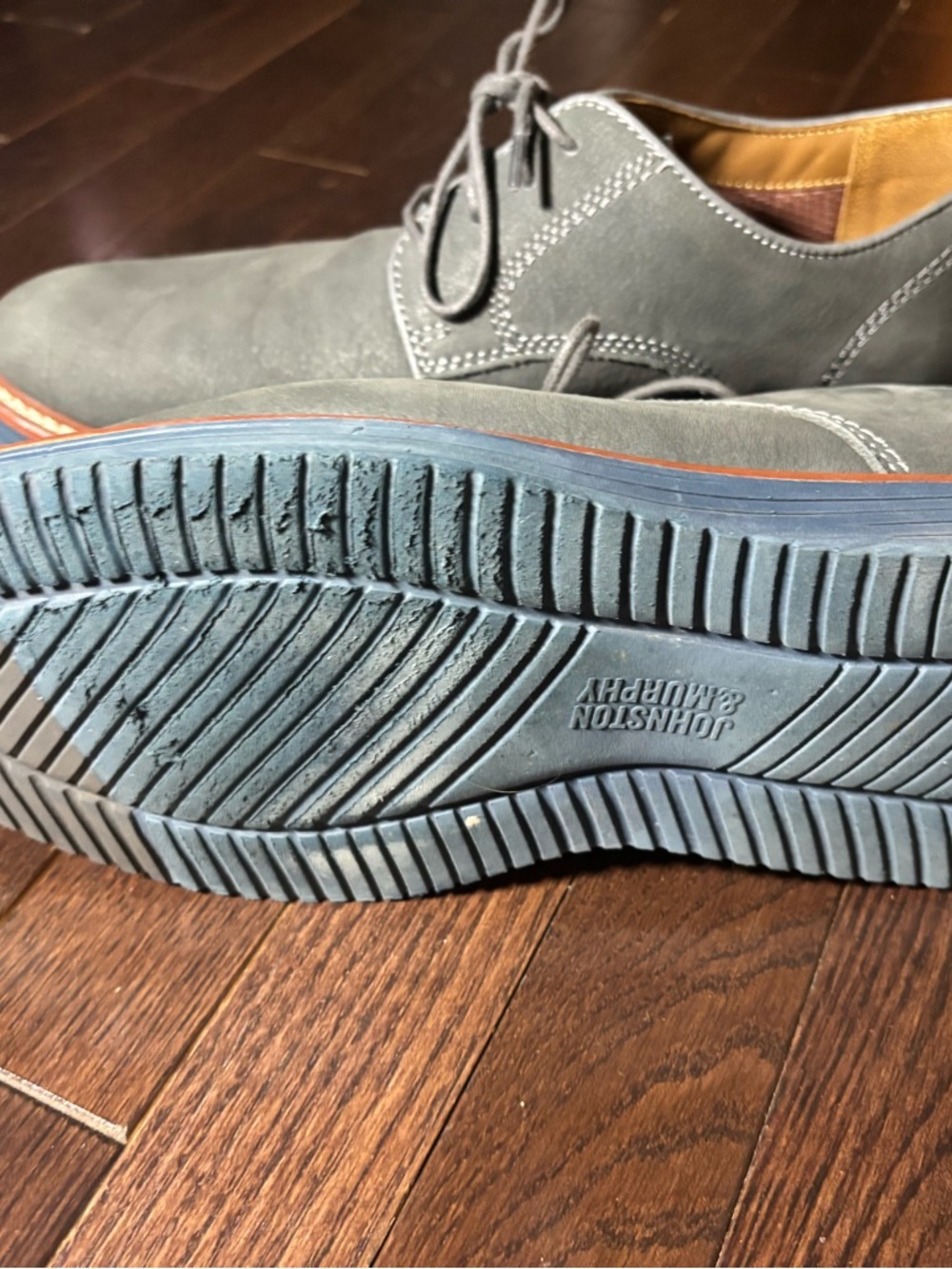 Johnston & Murphy Lace-Up Casual Derby Shoes in Gray Suede - Picture 5 of 5